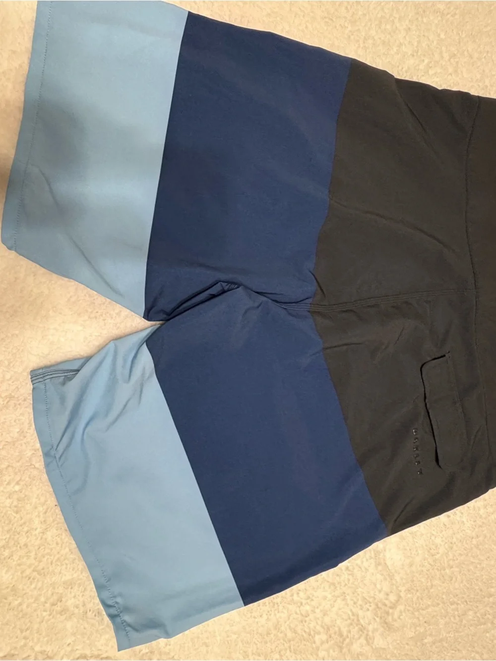 Oakley Men’s Colorblock Board Shorts in Light Blue, Navy & Black